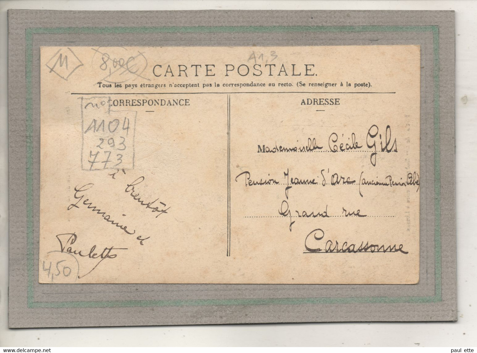 CPA - (11) LIMOUX - Aspect De La Rue Des Augustin En 1913 - Limoux