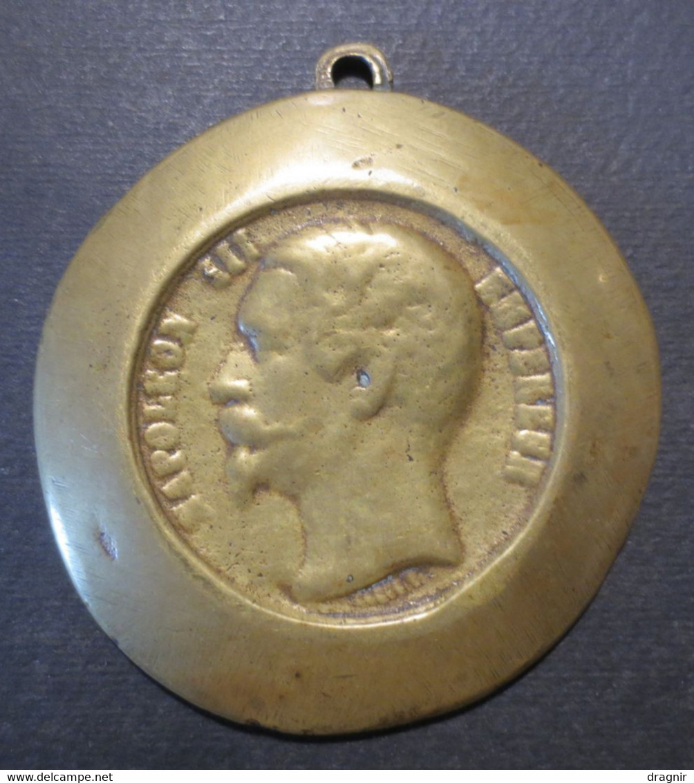 Médaillon Bronze - Scène Erotique - Napoléon III Empereur - Très Bon ètat Et Peu Courant - - Burdeles