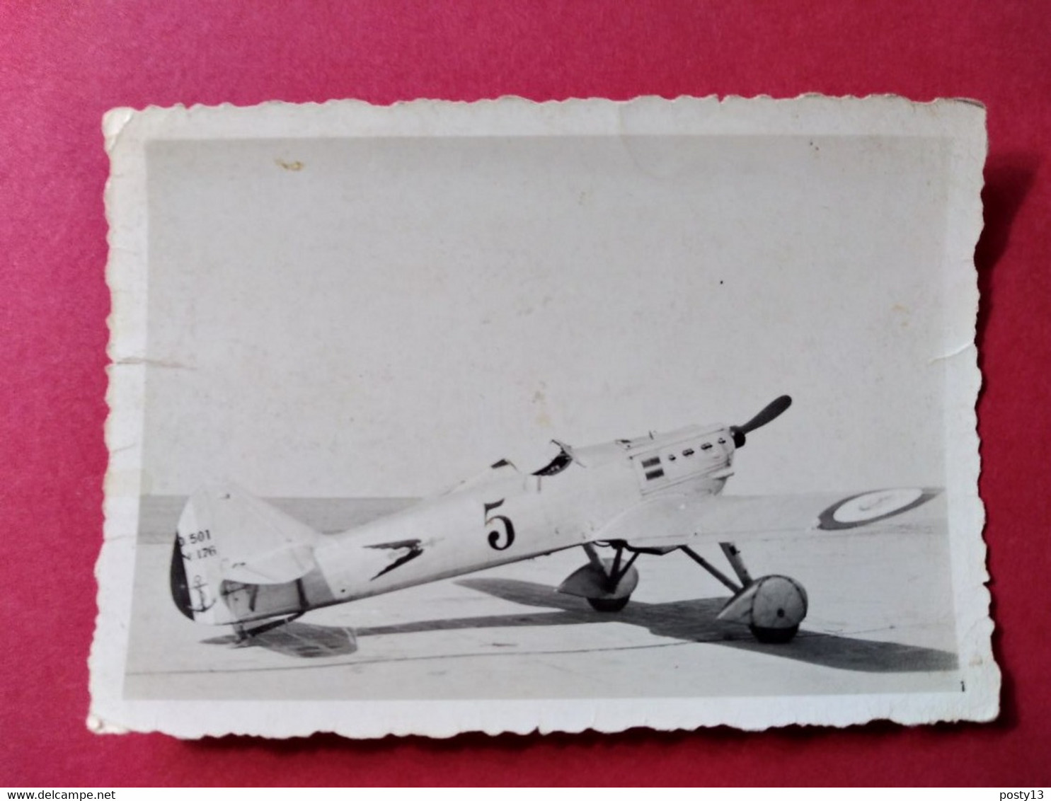 Photographie Ancienne Argentique  Chasseur DEWOITINE  D.501 - Ancre Sur Le Dérive - Aéronavale - Années 30/40 - BE - Aviación