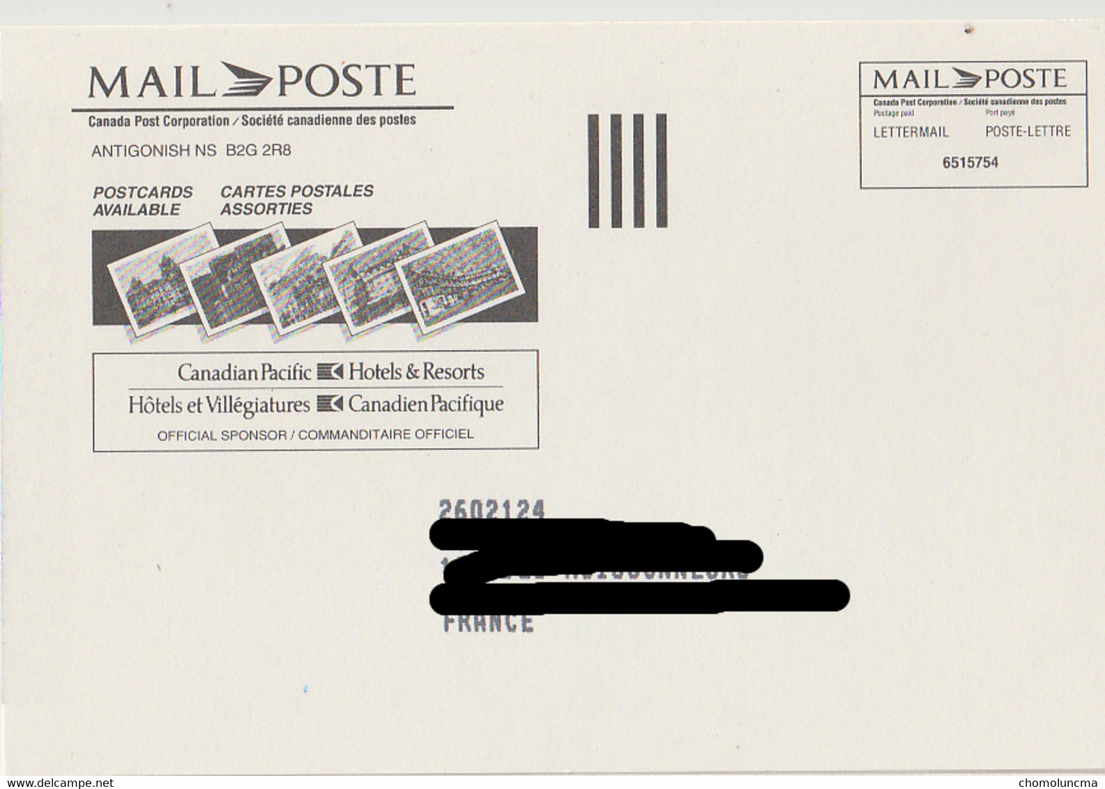 1993 Canada Post Letter Mail Presenting Poste Lettre En Primeur Historic Hotels Historiques - Postal History