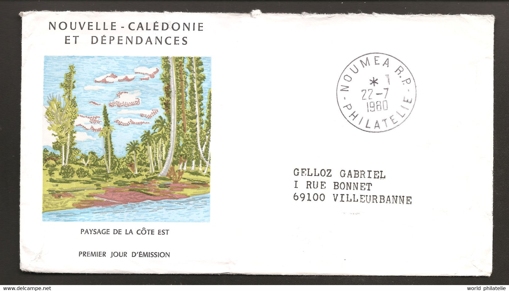 Polynésie 1973 N° PA 135 O FDC, Premier Jour, Paysages De La Côte Est, Arbres, Forêt, Mer - Covers & Documents
