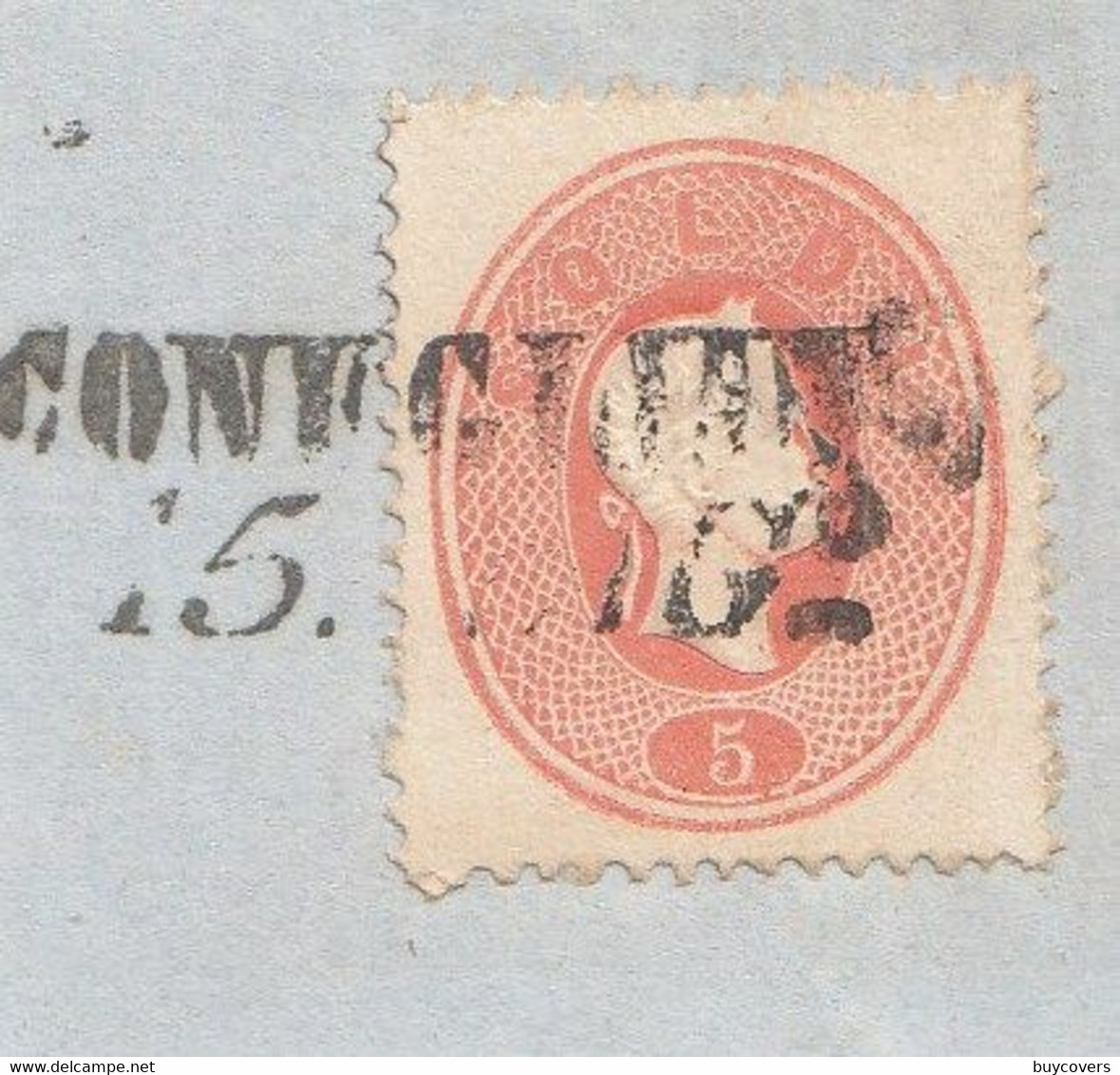 1727- LOMBARDO VENETO -  Lettera Del 15 Maggio 1863 Da Conegliano A Udine Con Soldi 5 Rosso Chiaro - Sass. N. 33a - - Lombardije-Venetië