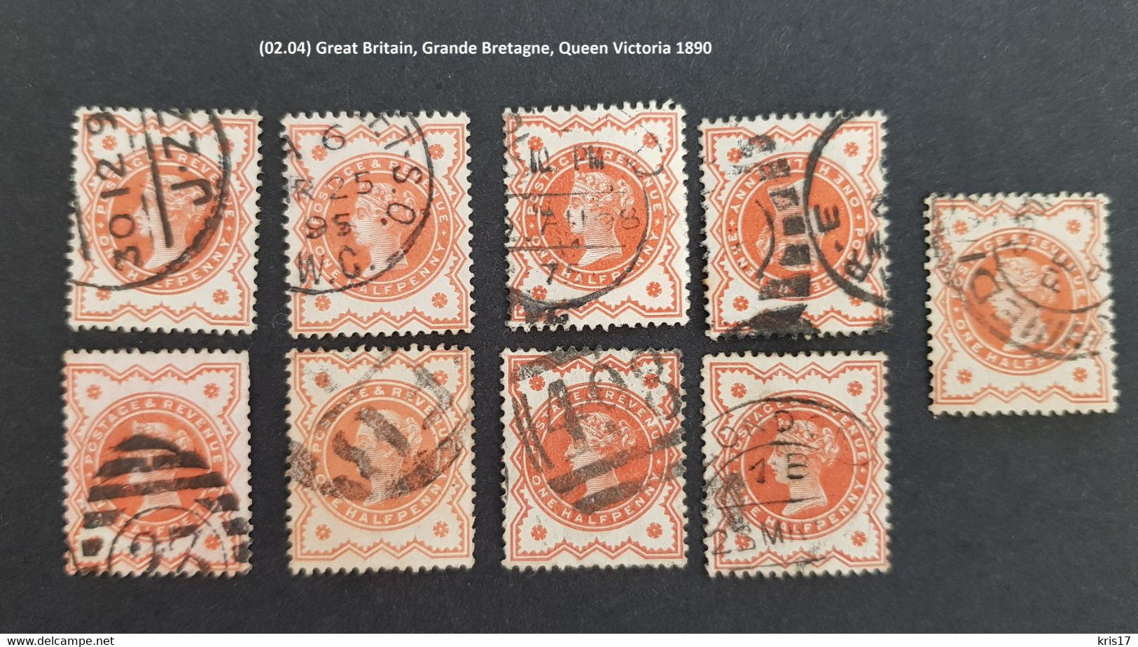 (ti) (02.04) Great Britain, Grande Bretagne, Angleterre, Reine Queen Victoria 1890, One Half Penny - Ohne Zuordnung