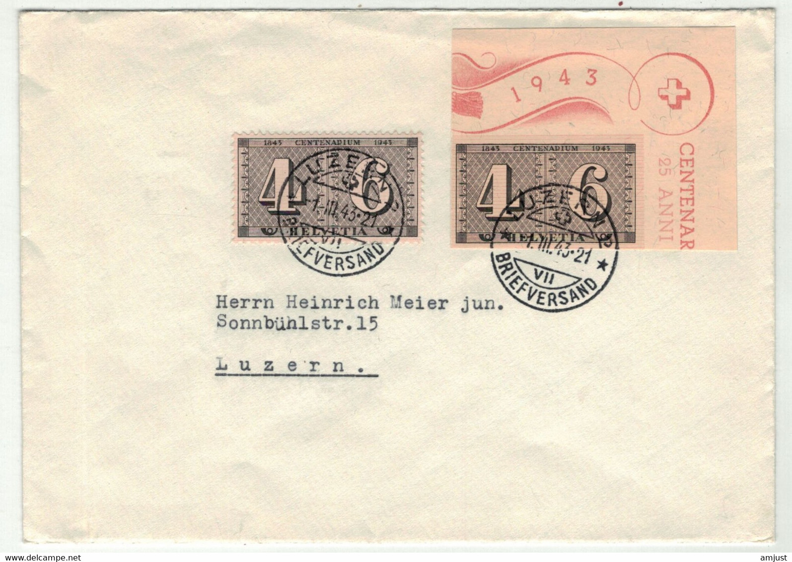 Suisse // Schweiz // 1940-1949 //  Lettre Pour Luzern 1.03.1943 - Altri & Non Classificati