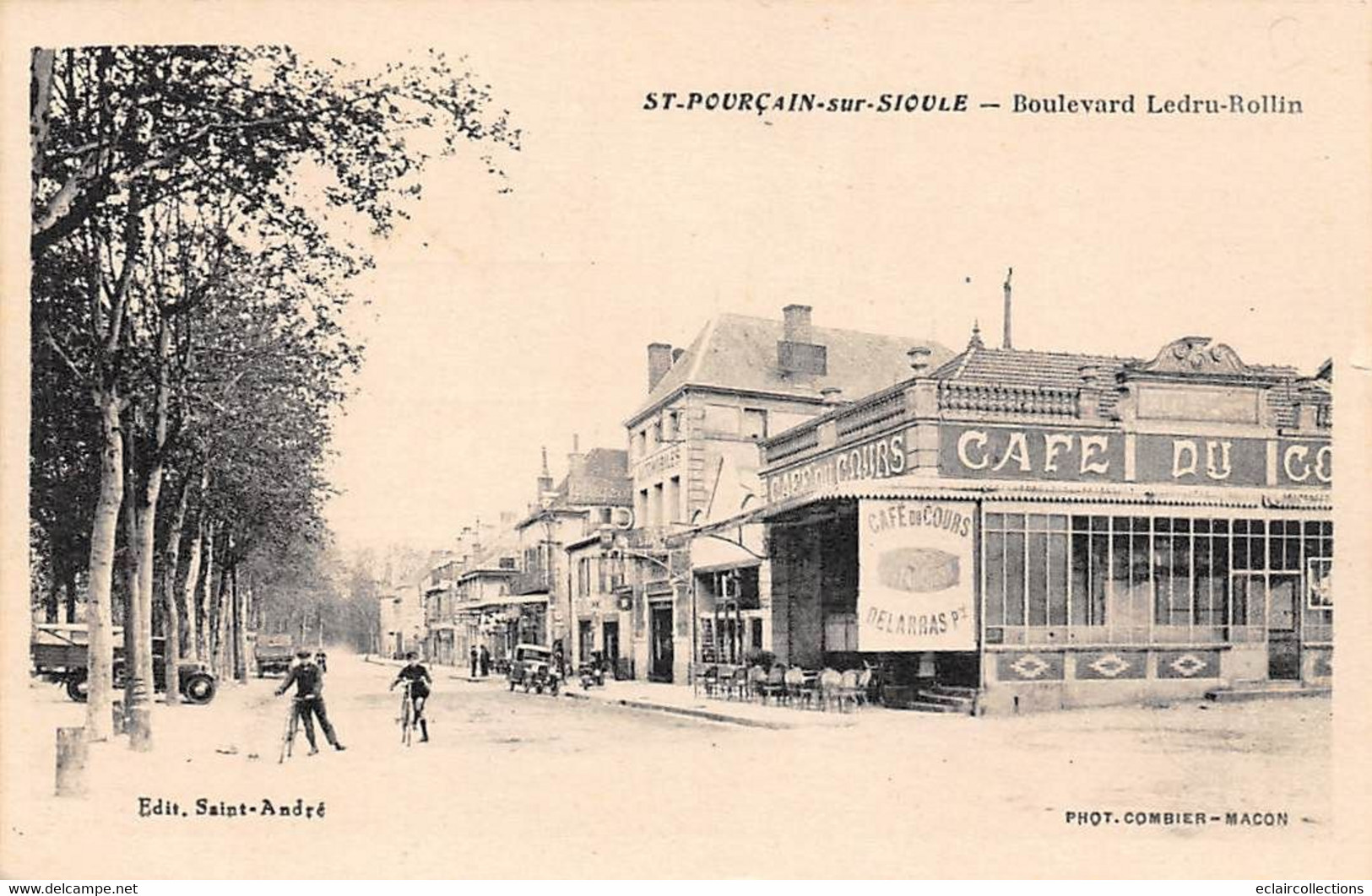 Saint Pourçain Sur Sioule           03       Bd Ledru-Rollin . Café Du Cours    (voir Scan) - Sonstige & Ohne Zuordnung