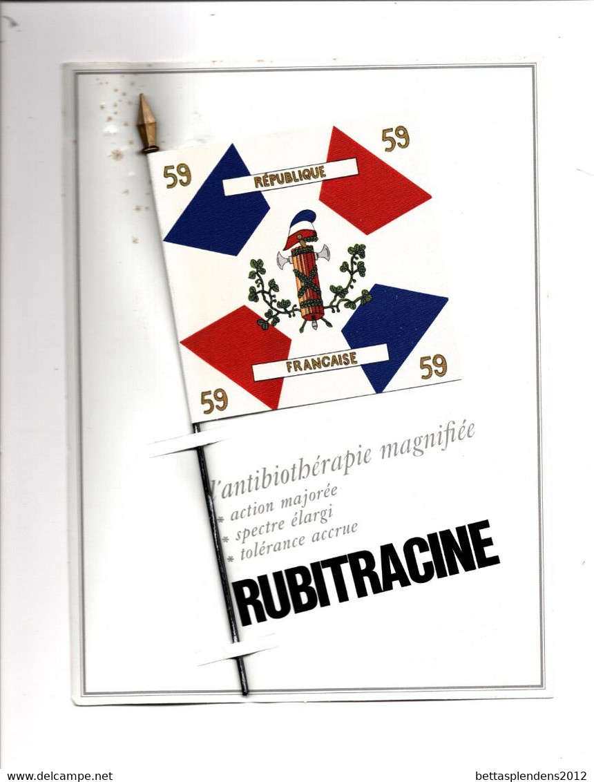 DRAPEAU -BOURGOGNE (devenu Le 59ème Rég.d'Infanterie) - Série Rubitracine Histoire De Drapeaux  N° 12 -Pub. Lab. ROUSSEL - Flags