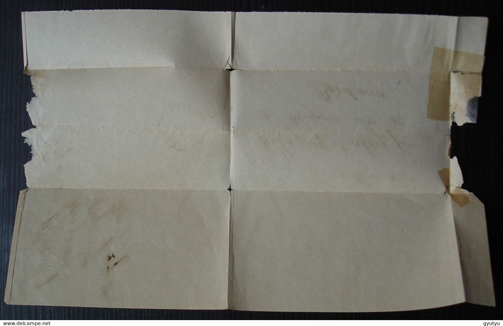 Fongrave 1855 ( Lot Et Garonne) Boîte Rurale D , Cachet De Monclar D'agenais, Lettre Taxée 30, Sans Correspondance - 1849-1876: Klassieke Periode