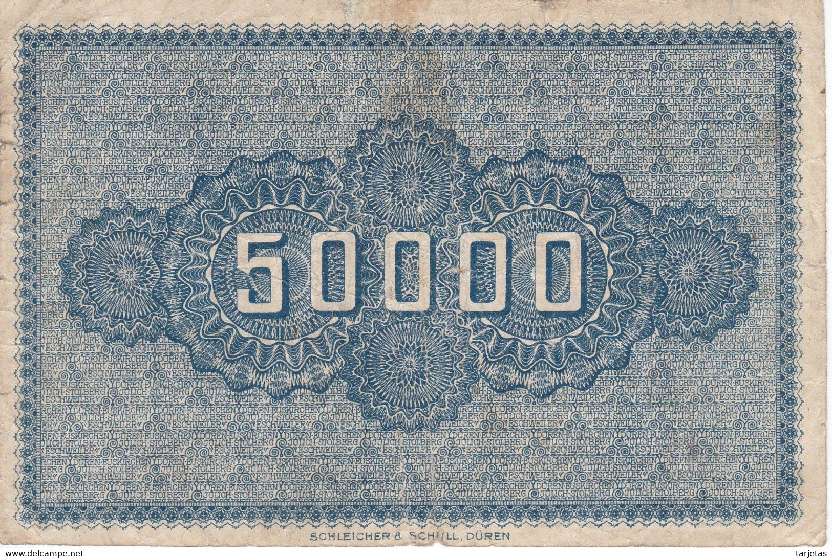 BILLETE DE ALEMANIA DE 50000 MARK DEL AÑO 1923  (BANKNOTE) - 50.000 Mark