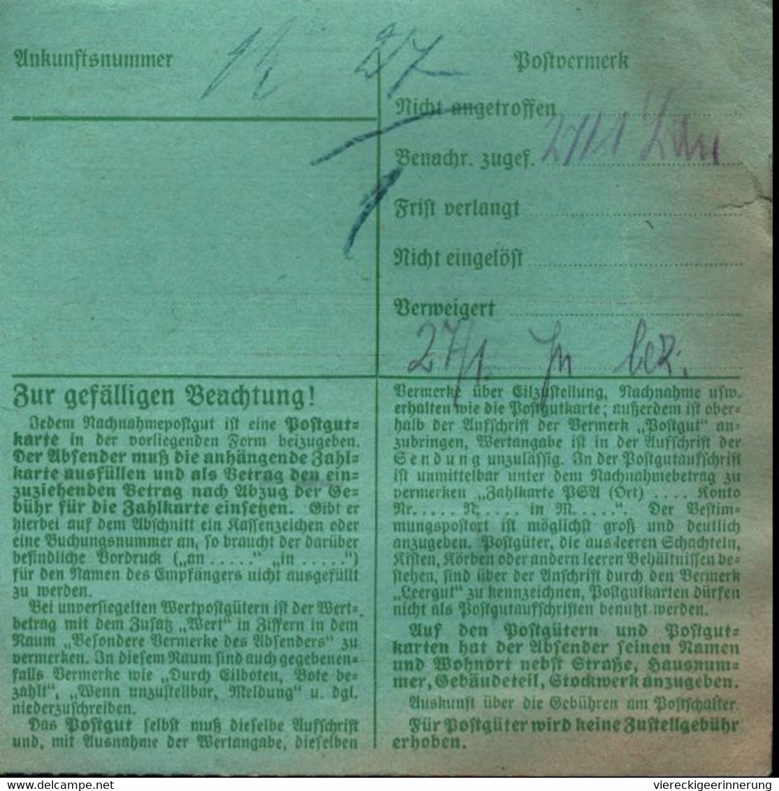 ! 1943 Döbeln Nach Bad Liebenwerda, Bogenrand, Nachnahme Paketkarte, Deutsches Reich, 3. Reich - Covers & Documents
