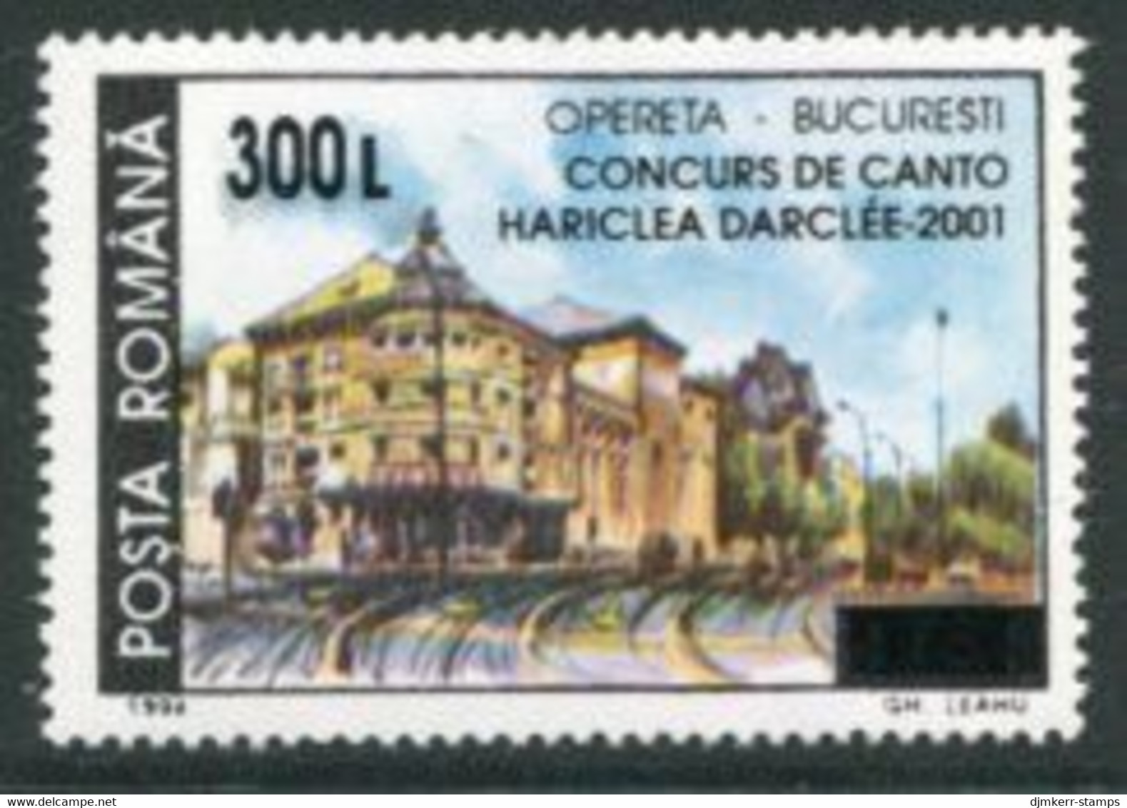 ROMANIA 2001 Song Competition Overprint MNH / **.  Michel 5603 - Unused Stamps