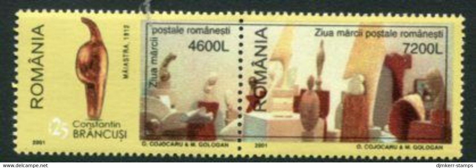 ROMANIA 2001 Stamp Day MNH / **.  Michel 5550-51 - Unused Stamps