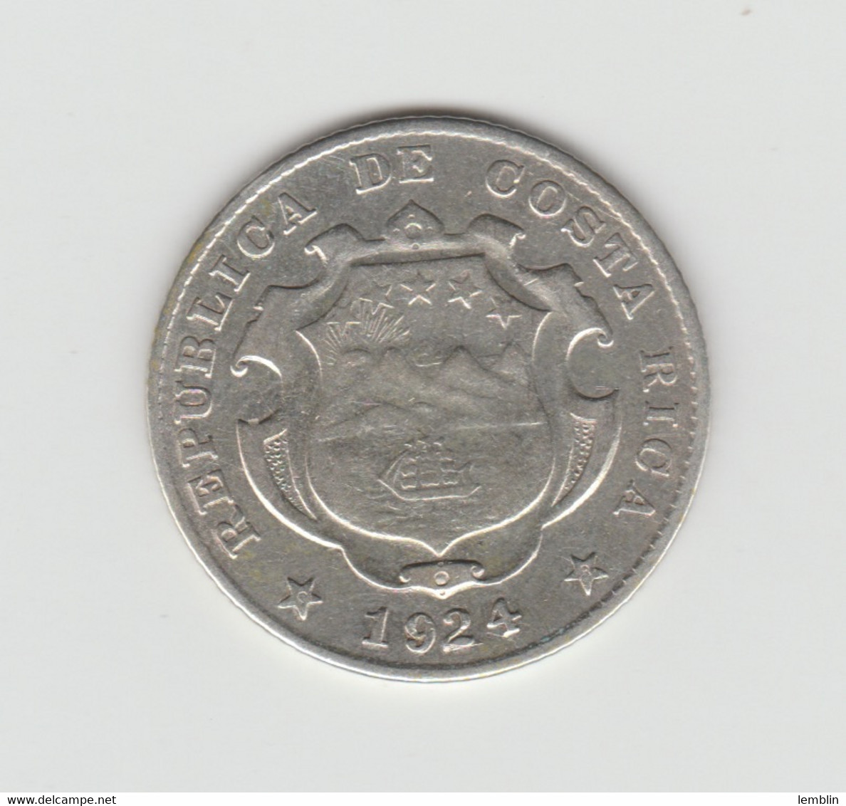 25 CENTIMOS 1924 ARGENT - Costa Rica