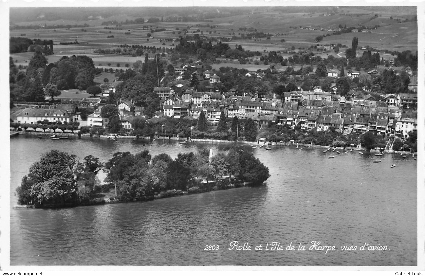 Rolle Et L'Ile De La Harpe Vues D'avion - Rolle