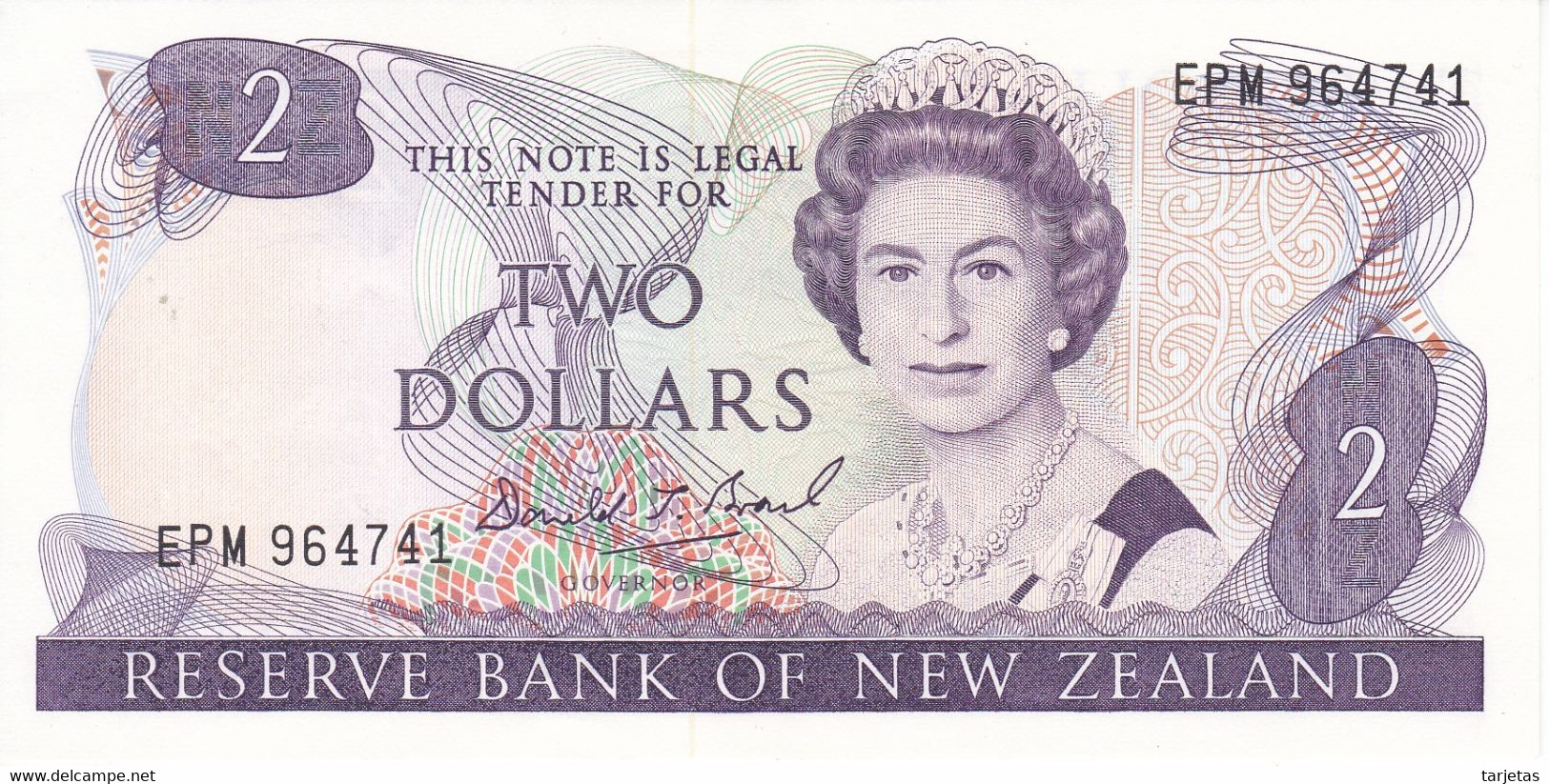 BILLETE DE NUEVA ZELANDA DE 2 DOLLARS DEL AÑO 1981-85 (BIRD-PAJARO) SIN CIRCULAR (UNCIRCULATED) - New Zealand