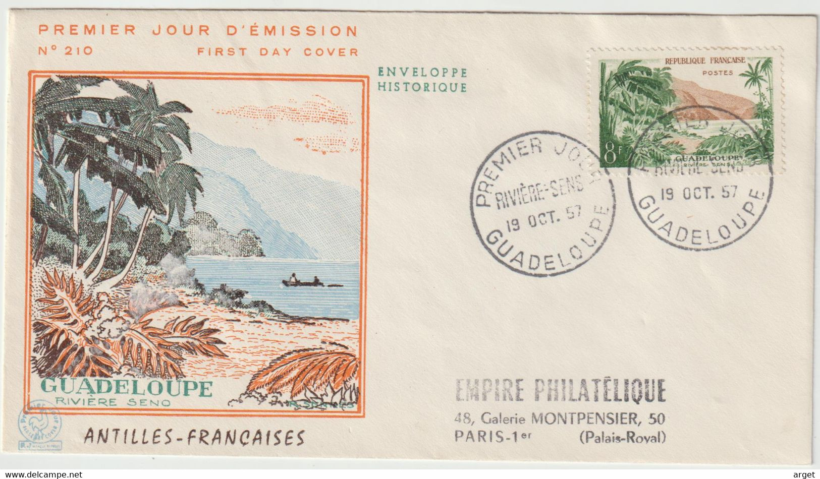 FDC FRANCE N° Yvert 1125 (GUADELOUPE) Obl Sp 1er Jour - 1950-1959