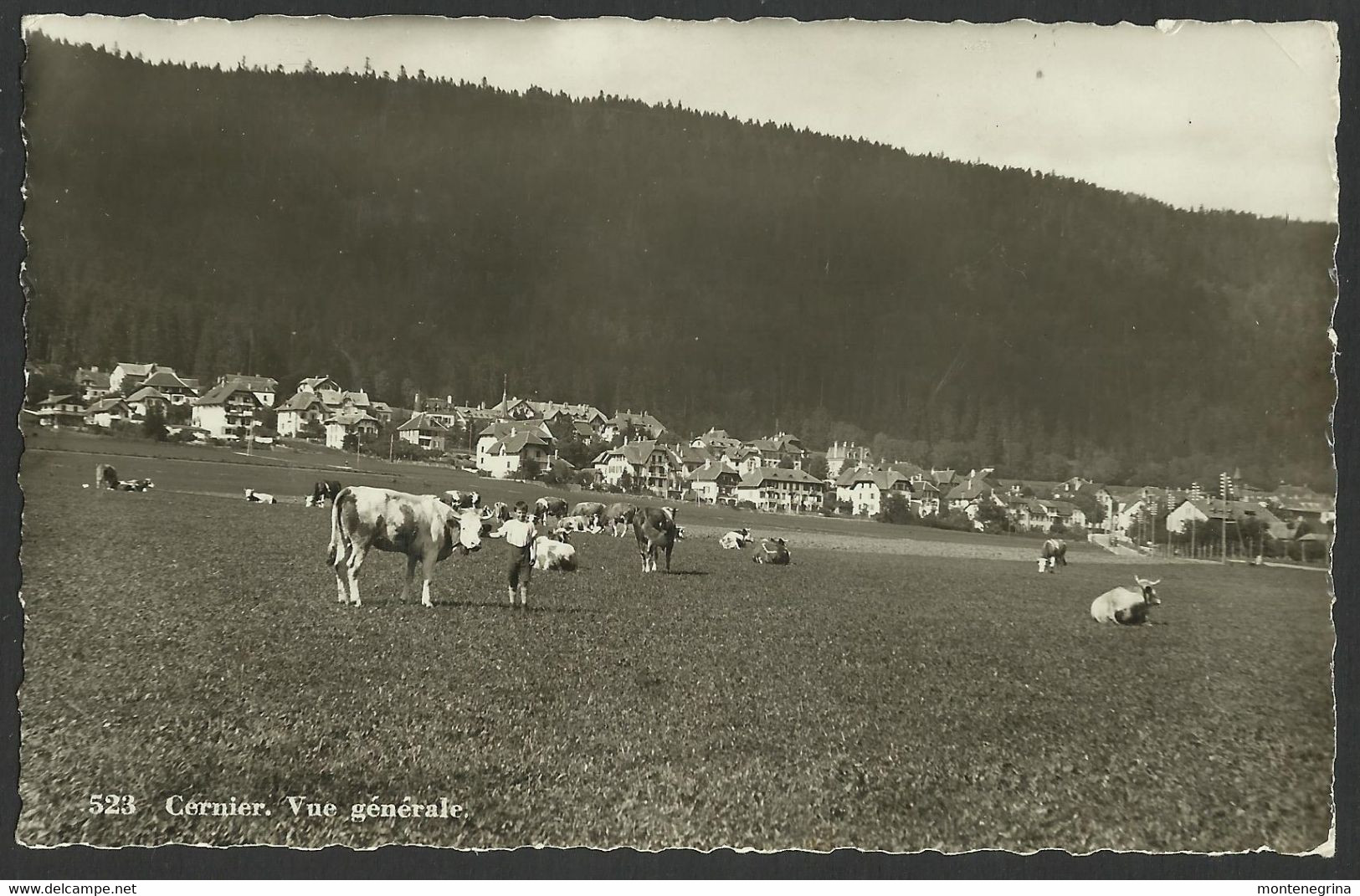 SWITZERlLAND CERNIER Vue Generale 1939 Old Postcard (see Sales Conditions) 02920 - Cernier