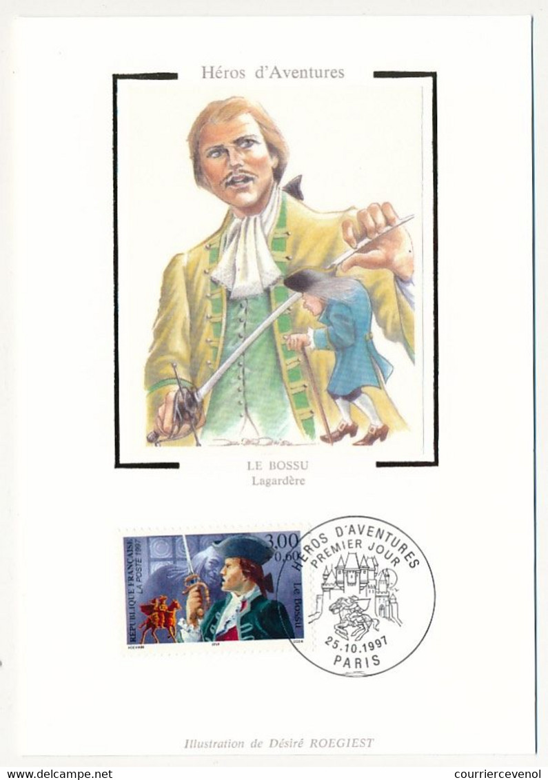 FRANCE - 6 Cartes Maximum Soie - Héros D'Aventure - D'Artagnan, Fracasse, Cyrano, Lancelot... 25/10/1987 PARIS - 1990-1999