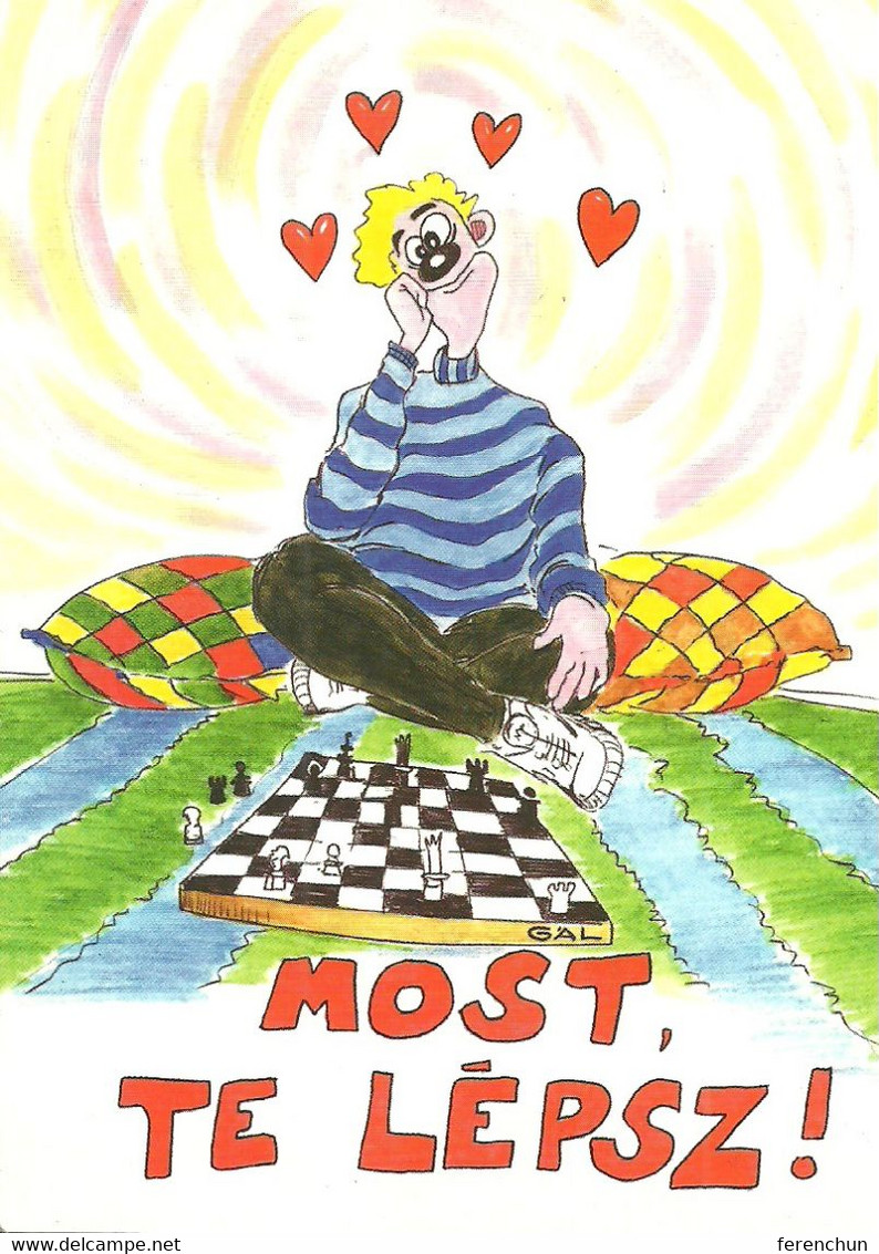 CHESS * SPORT * HUMOR * HUMOUR * DRAWING * Lizzy Card D01 * Hungary - Echecs