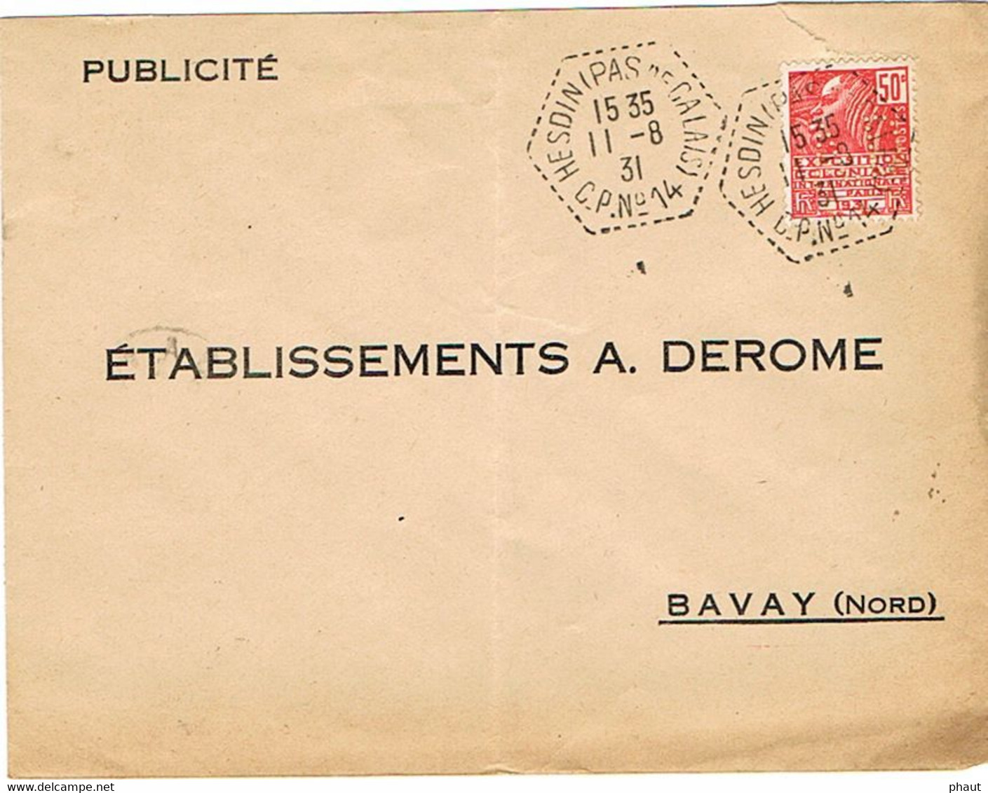 CORREPONDANTS POSTAUX POSTE AUTOMOBILE RURALE HESDIN PAS DE CALAIS TIMBRE PERFORE AD DEROME TB - Bolli Manuali