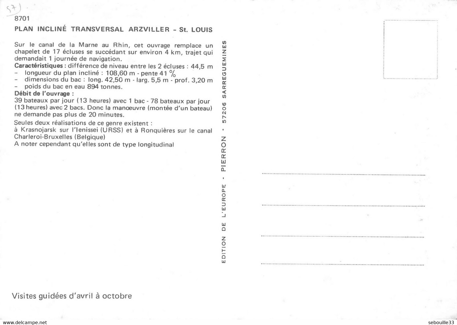 CPSM Grand Format - 57 - Plan Incliné Transversal Arzviller - Saint Louis - Arzviller