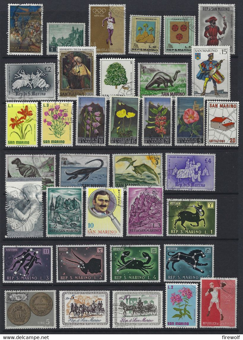 Y42 - San Marino - Lot 128 Used Stamps - Collections, Lots & Séries