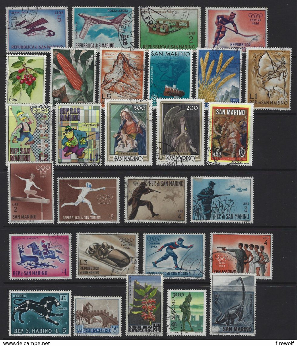 Y42 - San Marino - Lot 128 Used Stamps - Collections, Lots & Séries