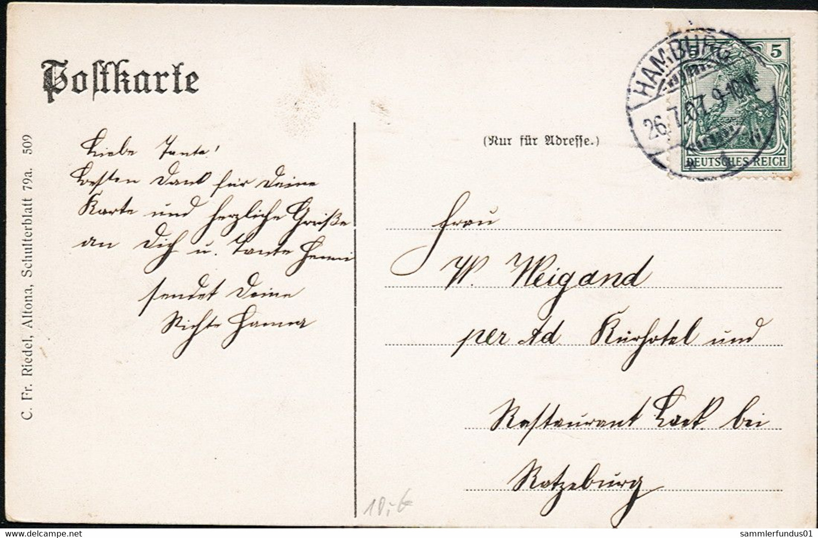 AK/CP Hamburg Eimsbüttel  Eidelstedter Weg   Gel/circ.1907   Erhaltung/Cond. 2    Nr. 01181 - Eimsbuettel