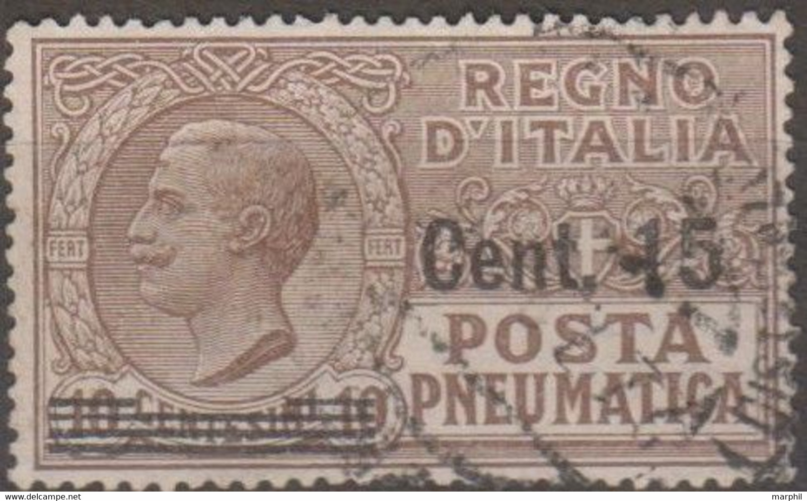 Italia 1924 Posta Pneumatica UnN°PN4 (o) - Pneumatische Post