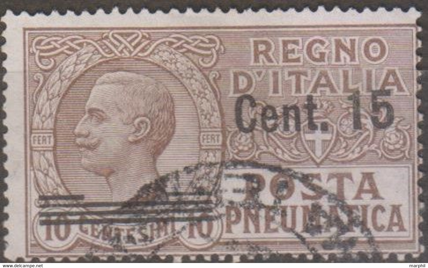Italia 1924 Posta Pneumatica UnN°PN4 (o) - Rohrpost