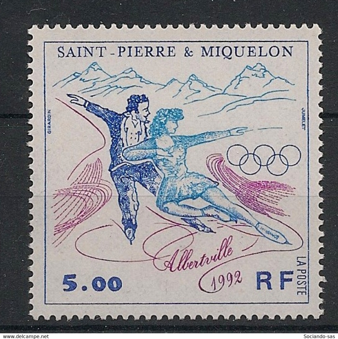 SPM - 1992 - N°Yv. 559 - Olympics / Albertville - Neuf Luxe ** / MNH / Postfrisch - Winter 1992: Albertville