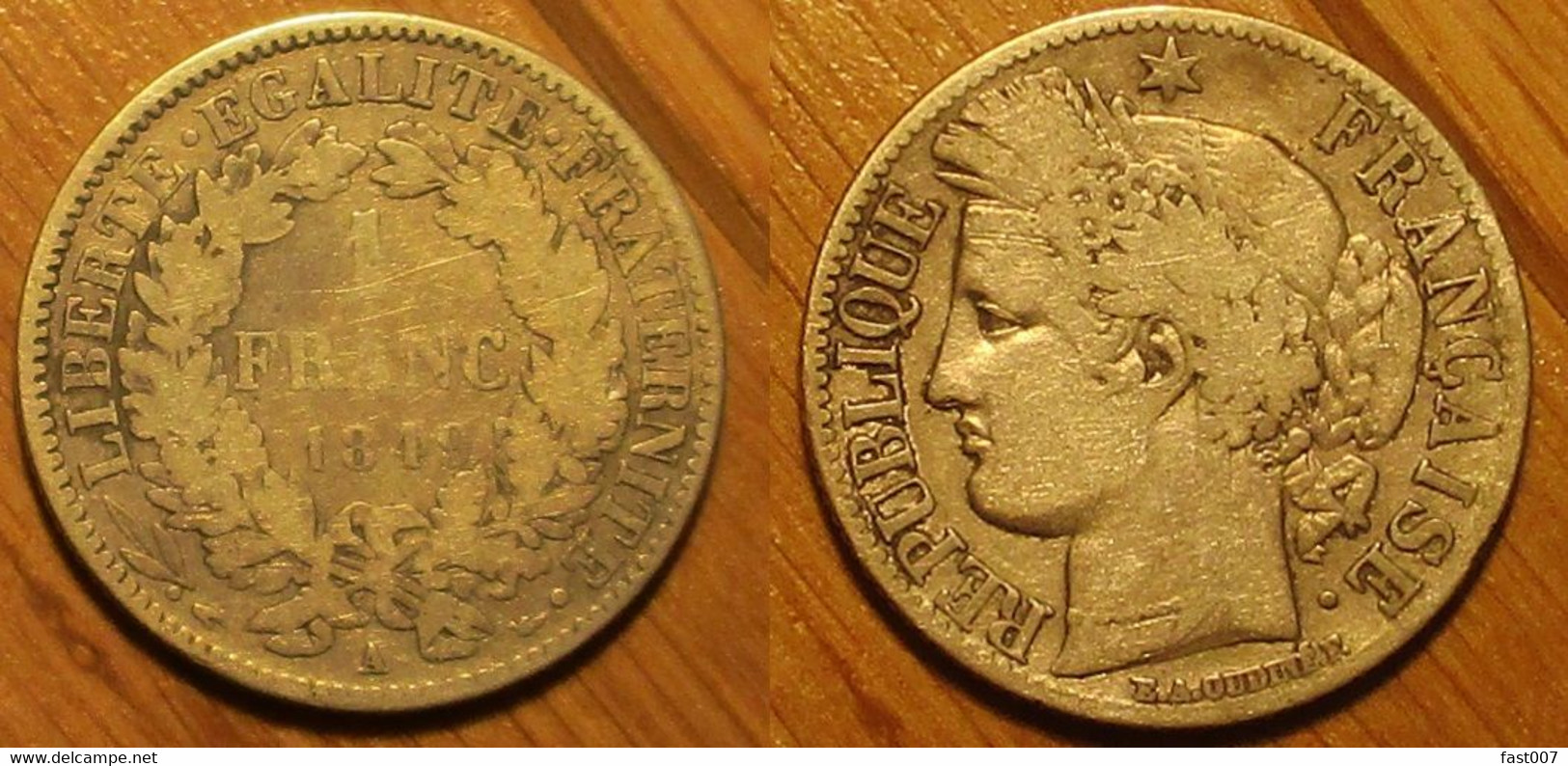 Cérès - 1 Franc 1849A - 1 Franc