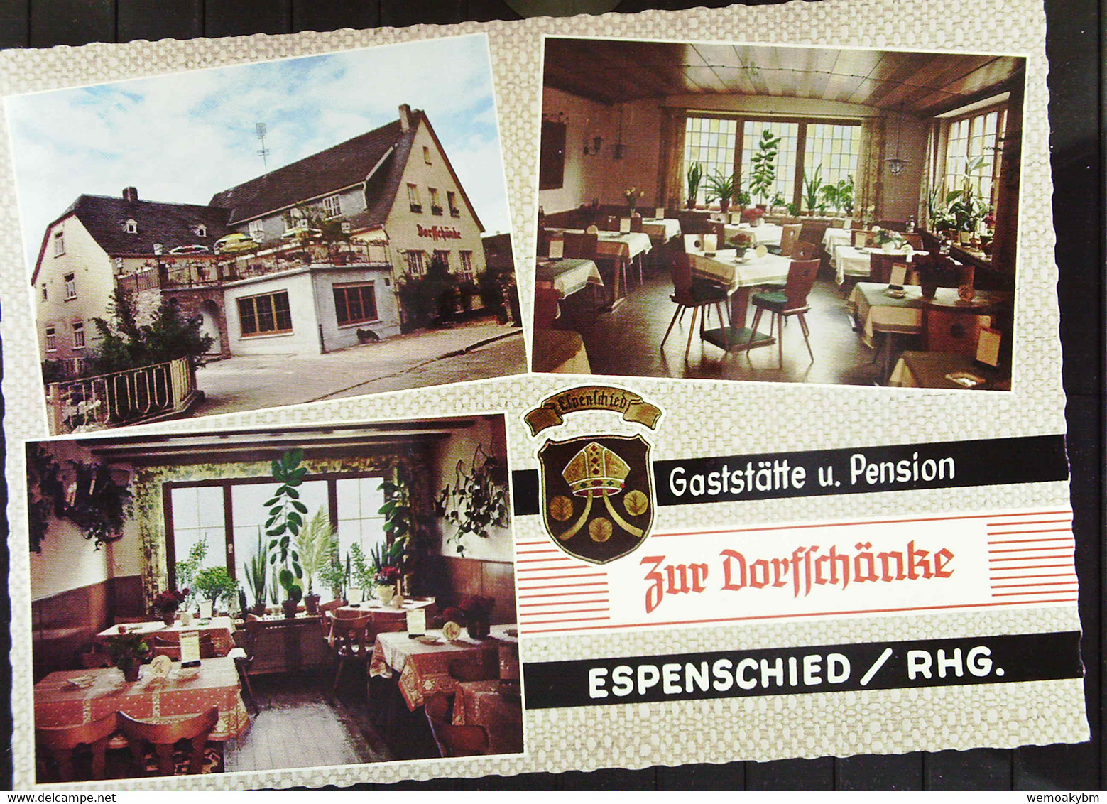 Ansichtskarte Von Espenschied Im Rheingau Mit Gaststätte Und Pension "Zur Dorfschänke" In 3 Ansichten - Lorsch