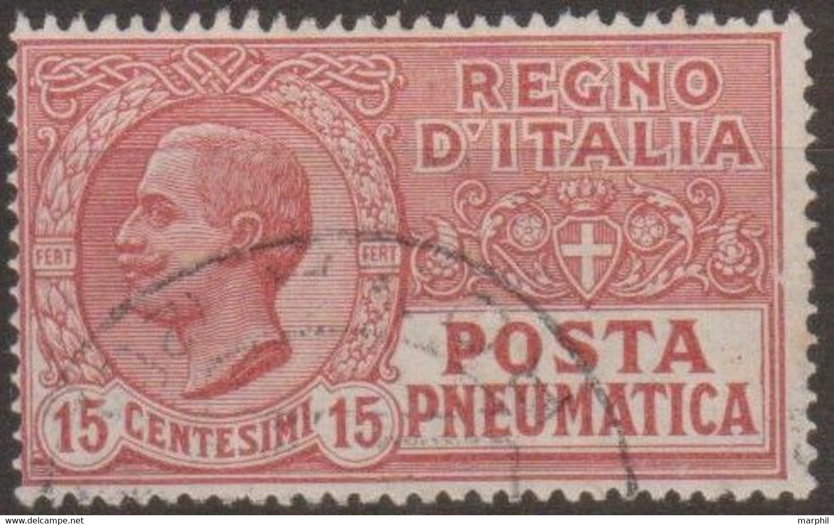 Italia 1927 Posta Pneumatica UnN°PN11 (o) Cent. 15 - Pneumatic Mail