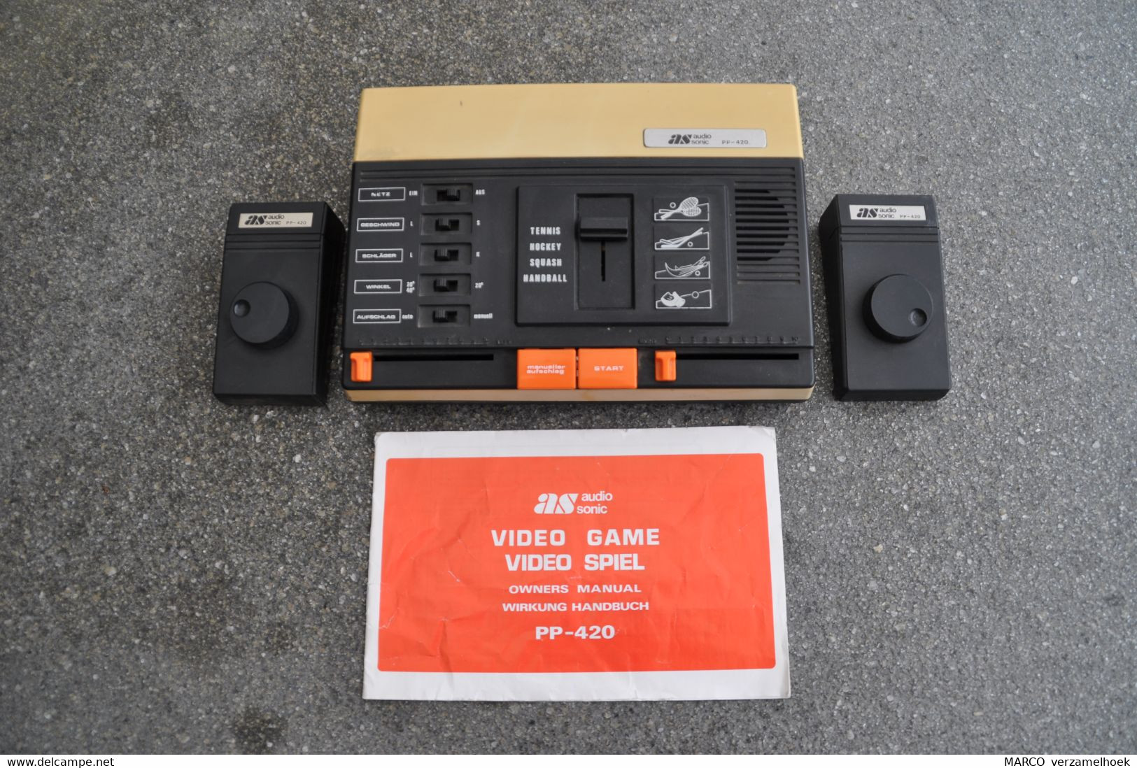 AS AUDIO SONIC PP-420 Home Video Game Tennis-squash-hockey-handball 1977 - Autres & Non Classés