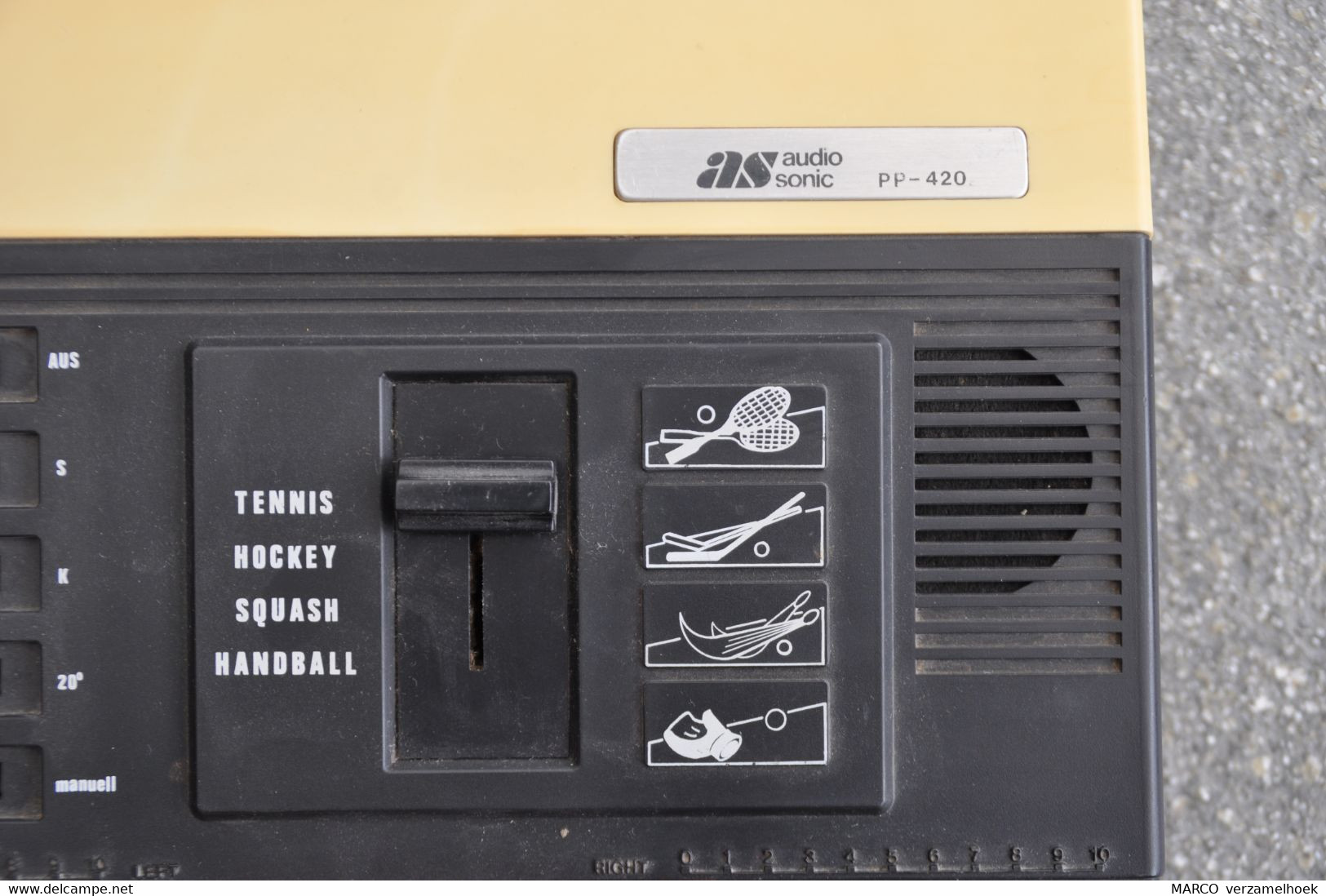 AS AUDIO SONIC PP-420 Home Video Game Tennis-squash-hockey-handball 1977 - Autres & Non Classés