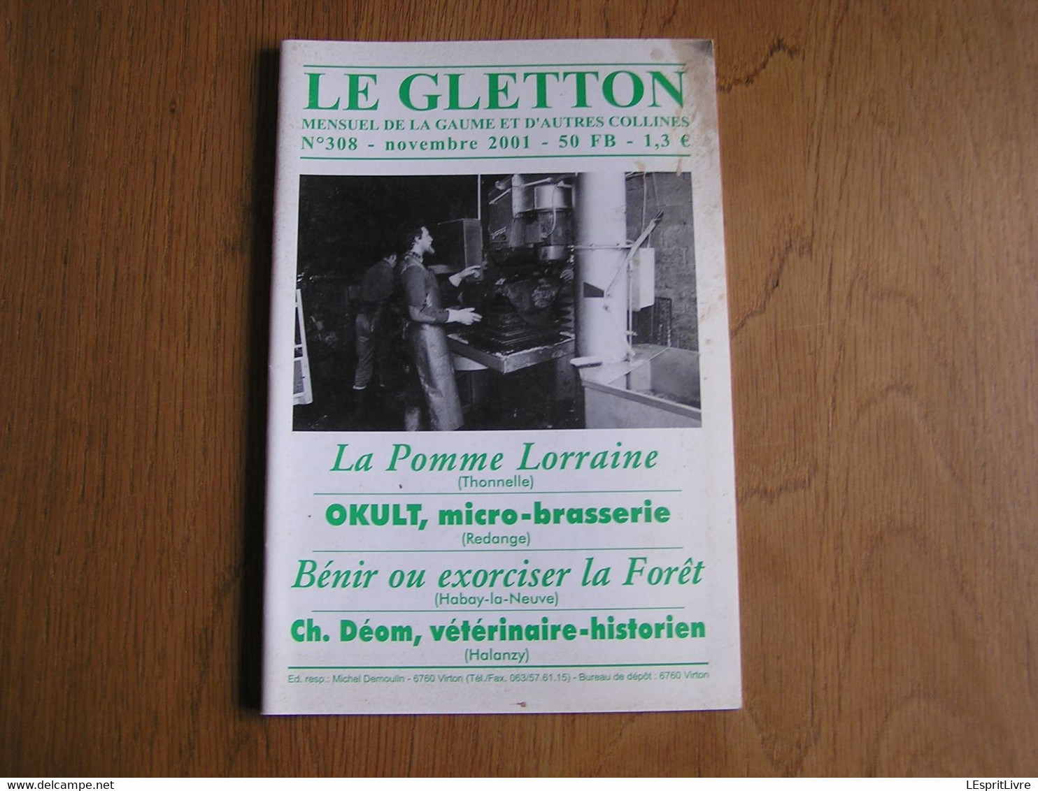 LE GLETTON N° 308 Régionalisme Gaume Ardenne Pomme Lorraine Okult Micro Brasserie Bière Redange Habay La Neuve Halanzy - Belgique