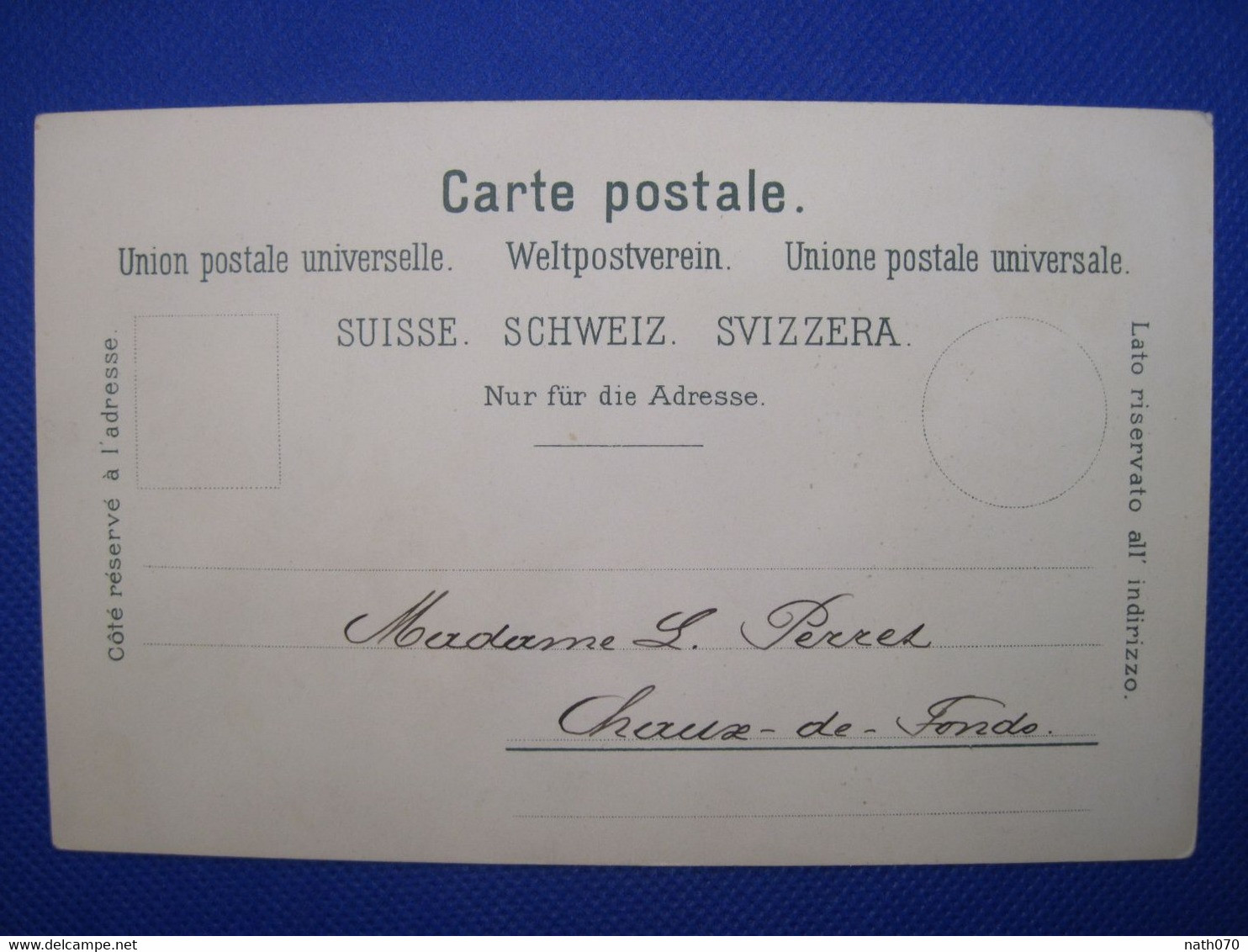 Suisse Avant 1910 Cpa Ak Schweiz Vaud Freimarke Poste Locale 4c Imprimé Sur Carte Postale Ancienne Chaux De Fonds - La Chaux-de-Fonds