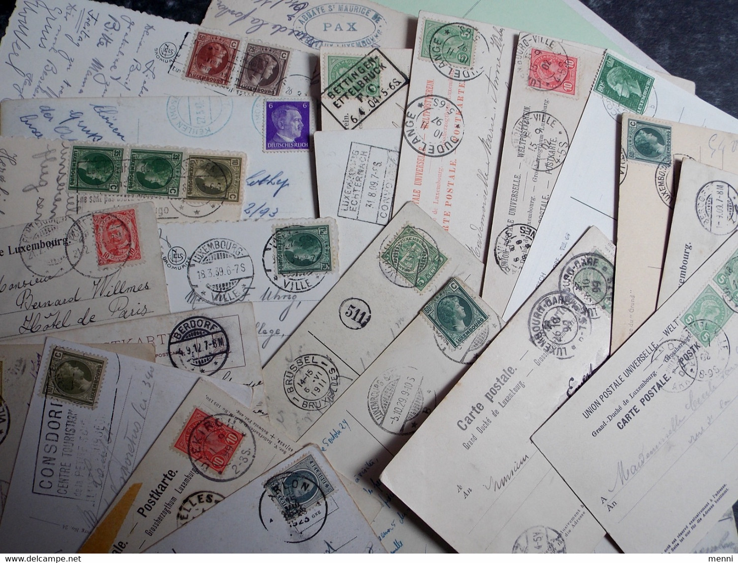 Liquidation!!! LUXEMBOURG Cartes Postales LOT #1/46 : 75 Cartes - CACHETS Intéressants - Andere & Zonder Classificatie