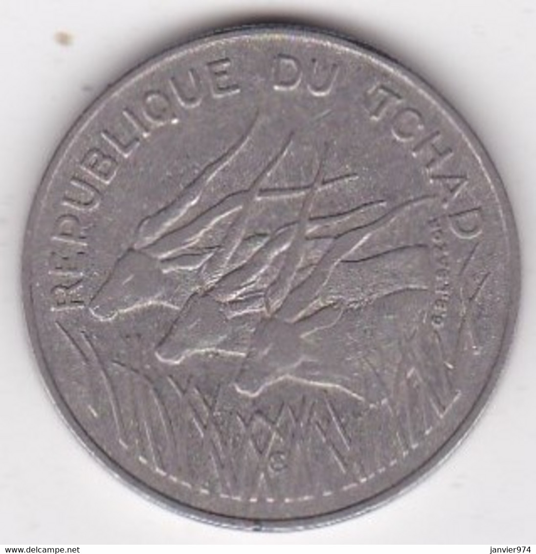 République Du Tchad 100 Francs 1990, Cupro Nickel , KM# 3 - Tchad
