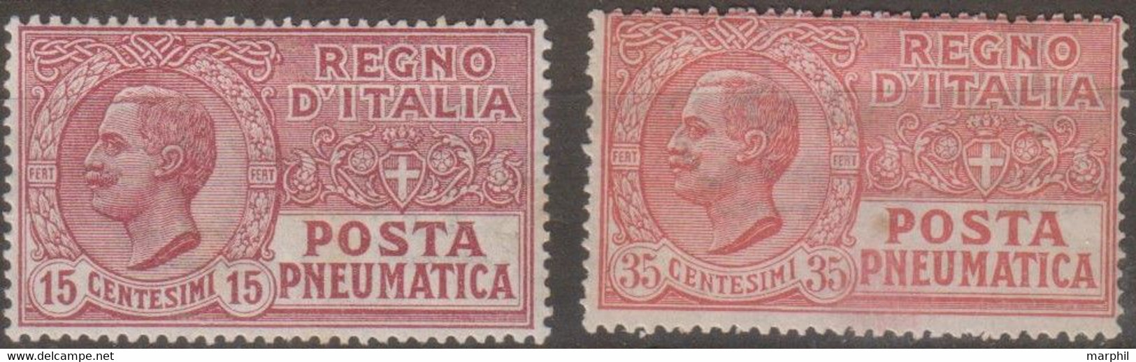 Italia 1927 Posta Pneumatica UnN°PN12-PN13 2v MNH/** - Pneumatic Mail