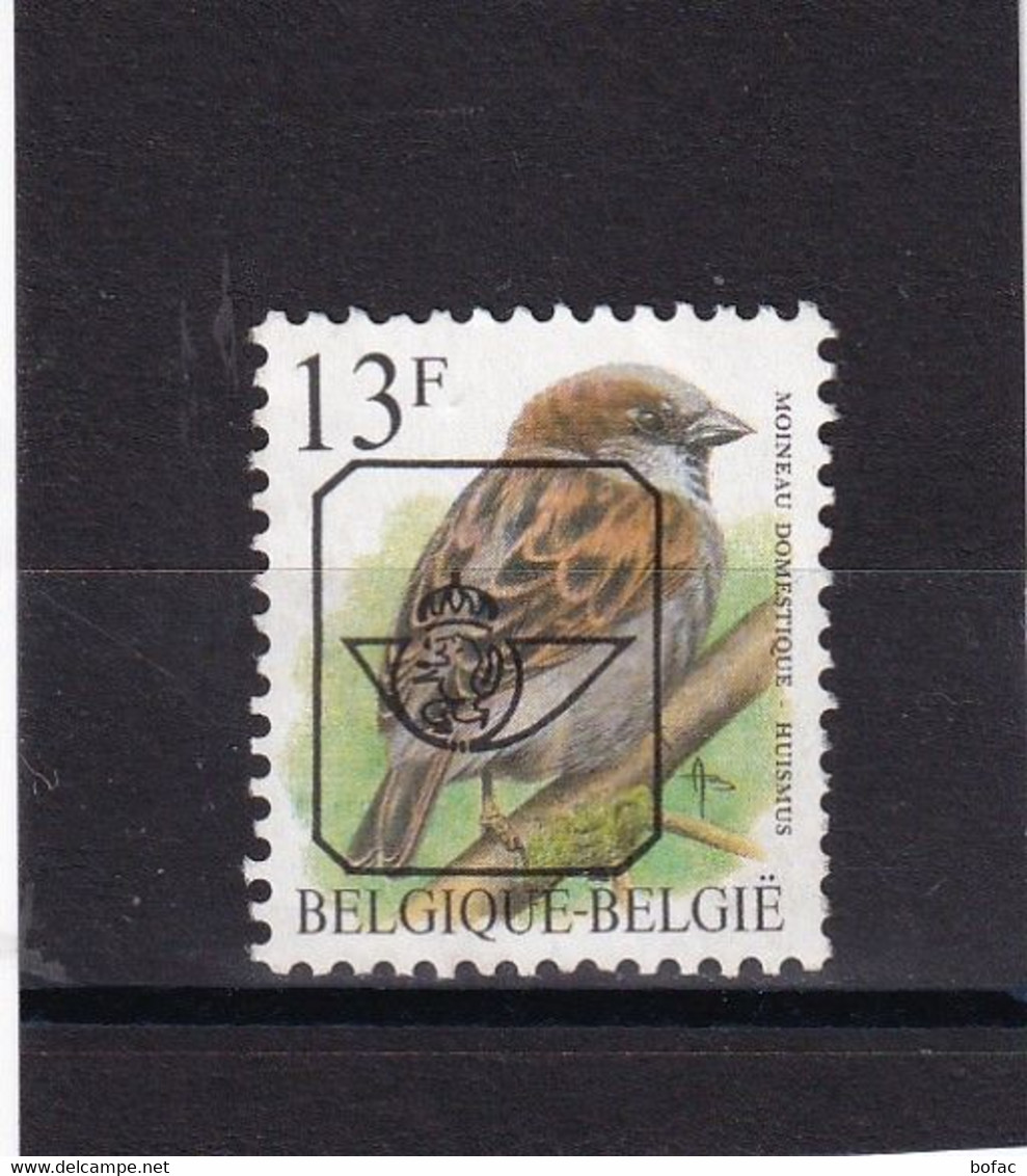 OBL PRE 837 YT 2585 MIC 837 COB "Oiseaux De Buzin"   Moineau Domestique  « BELGIQUE»   27/04 - Typografisch 1986-96 (Vogels)