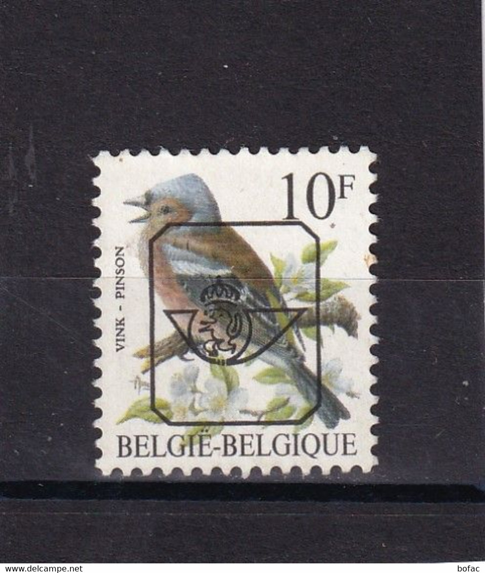 OBL PRE 834 YT 2404 MIC 834 COB "Oiseaux De Buzin"  Pinson « BELGIQUE»   27/04 - Typo Precancels 1986-96 (Birds)