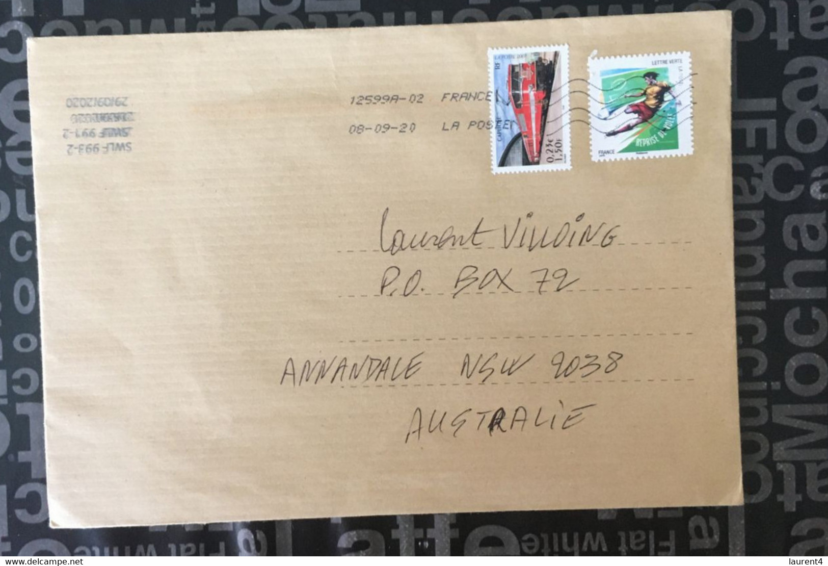 (SIDE LARGE 12-10-2020) France Letter Posted To Australia (2020) - Other & Unclassified