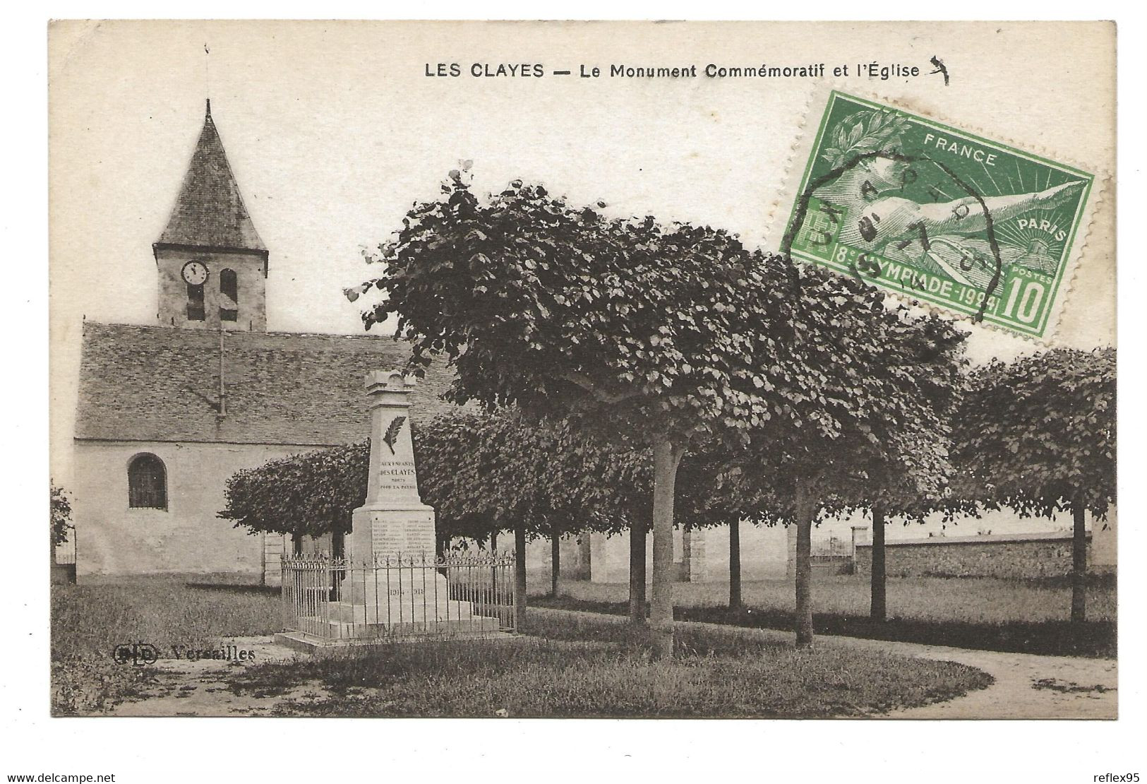 LES CLAYES - Le Monument Commémoratif Et L'Eglise - Les Clayes Sous Bois