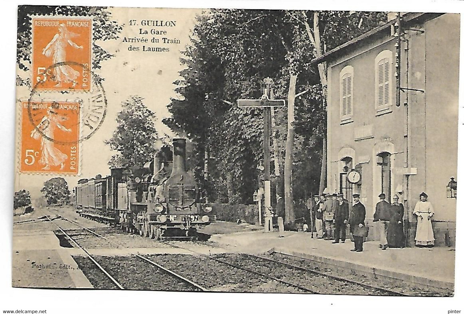 GUILLON - La Gare, Arrivée Du Train Des Laumes - Guillon