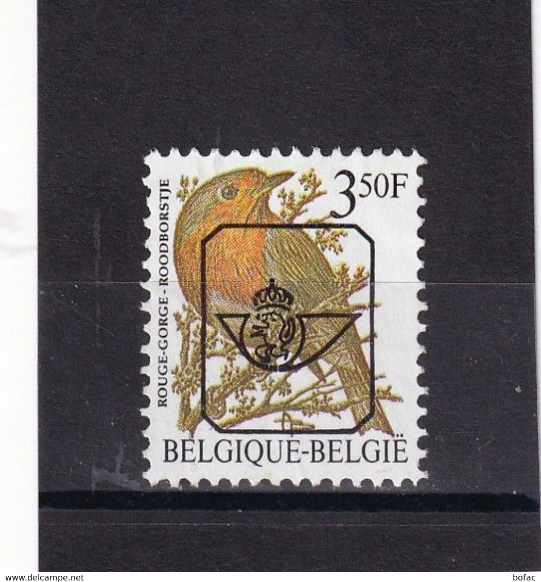 OBL PRE 822 YT 2275 MIC 2279 SCO 822 COB  "Oiseaux De Buzin" Rouge Gorge  « BELGIQUE»   27/04 - Typos 1986-96 (Vögel)