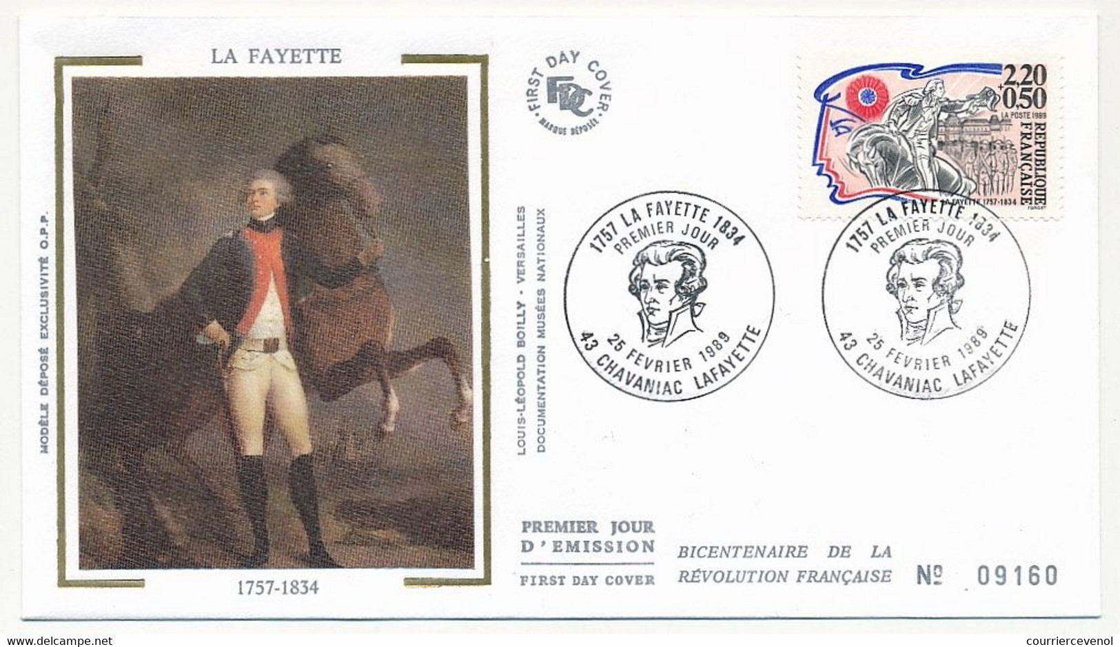 FRANCE => 8 Enveloppes FDC Soie - Personnages de la Révolution - Drouet, Mirabeau, Sieyes, Layayette, De Noailles ..1989