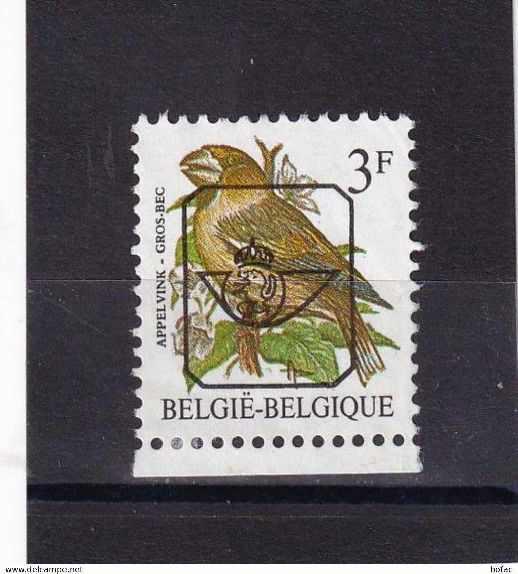 OBL PRE 820 YT 2241 MIC 2245 SCO 820 COB  "Oiseaux De Buzin" Gros Bec   « BELGIQUE»   27/04 - Typografisch 1986-96 (Vogels)