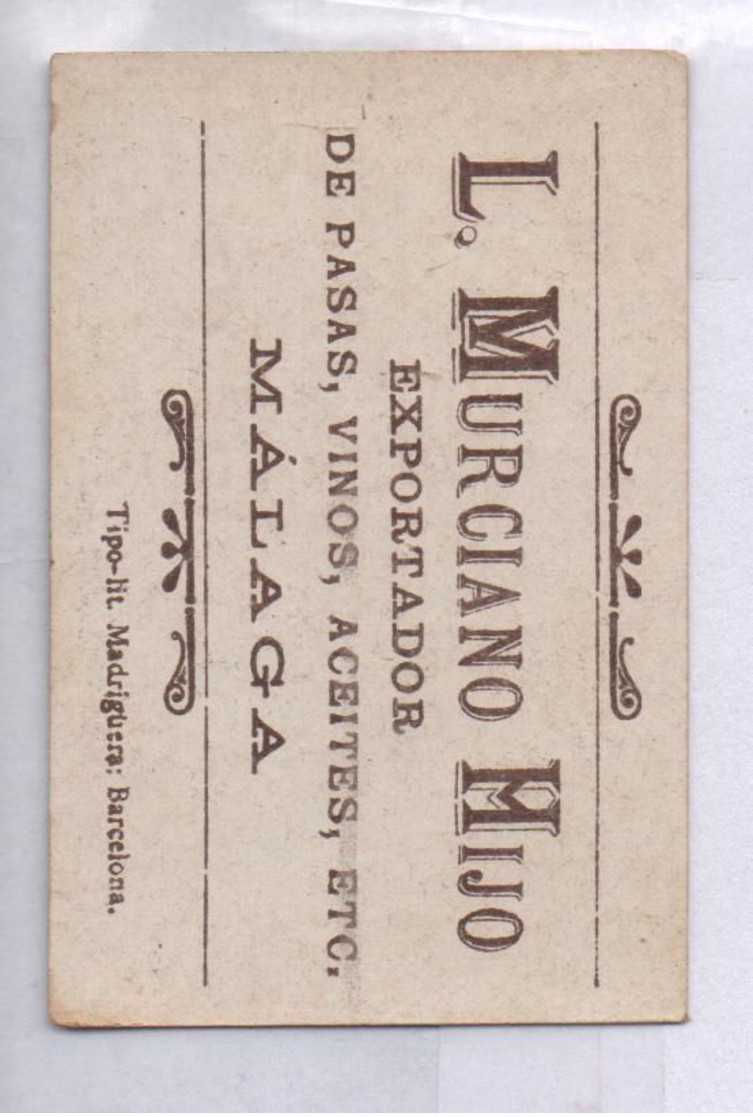 ADVERTISING L. MURCIANO HIJO   MALAGA - SPAIN -  WINE EXPORTER LIT. MADRIGUERA ZACCONI   SEXY WOMAN 6 CM X 4 CM - Werbepostkarten