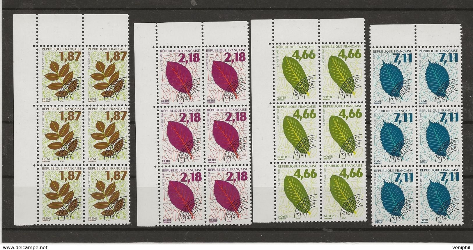 TIMBRE PREOBLITERE N° 236 A 239 -BLOC DE 6  NEUF SANS CHARNIERE -ANNEE 1993 - COTE : 54 € - 1953-1960